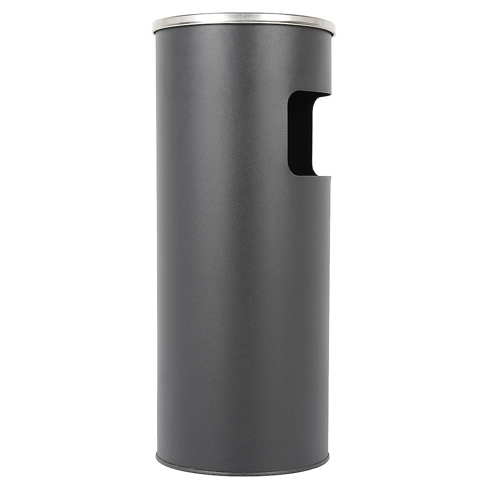 HUOLE Cendrier extérieur autoportant 30L poubelle avec seau intérieur - 30L poubelle cendrier sol acier inoxydable noir