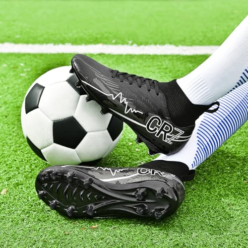 Image of Soccer Cleats for Mens Womens Indoor Turf Soccer Shoes Youth AG TF Training Football Boots Unisex