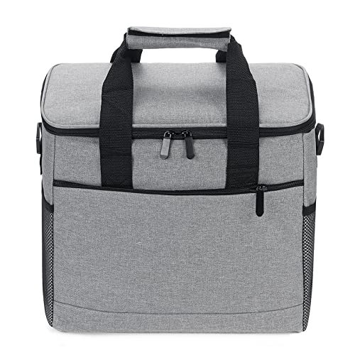JOSEKO Lunch Cooler Bag 15 l Capacité Lunch Box, Lunch Box avec Isolation Petit Cooler Bag pour Travail/École, Voyage/Picnic/Plage, Gris #17l Cover