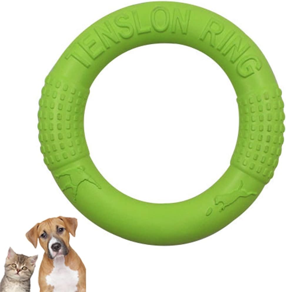 犬 おもちゃ 犬噛むおもちゃ ペット用品 犬用 耐久性 ラウンドフリスビー 歯ぎ清潔 浮遊訓練おもちゃ 安全无毒 ストレス解消 知育玩具 運動不足解消 訓練玩具 小型犬 中型犬 大型犬適用 28cm グリーン