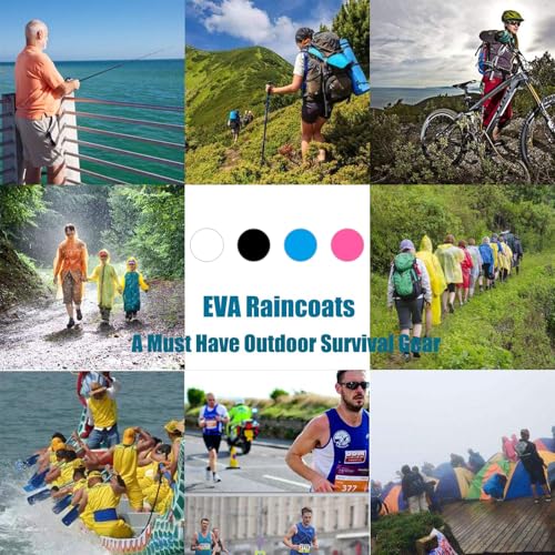 GmwyCzV Regenponcho Damen Herren, Wiederverwendbar Wasserdicht Regenschutz Regencape mit Tunnelzug Kapuze und Elastische Manschette, Leicht Regenponcho für Wandern Radfahren Camping Reisen, Rosa