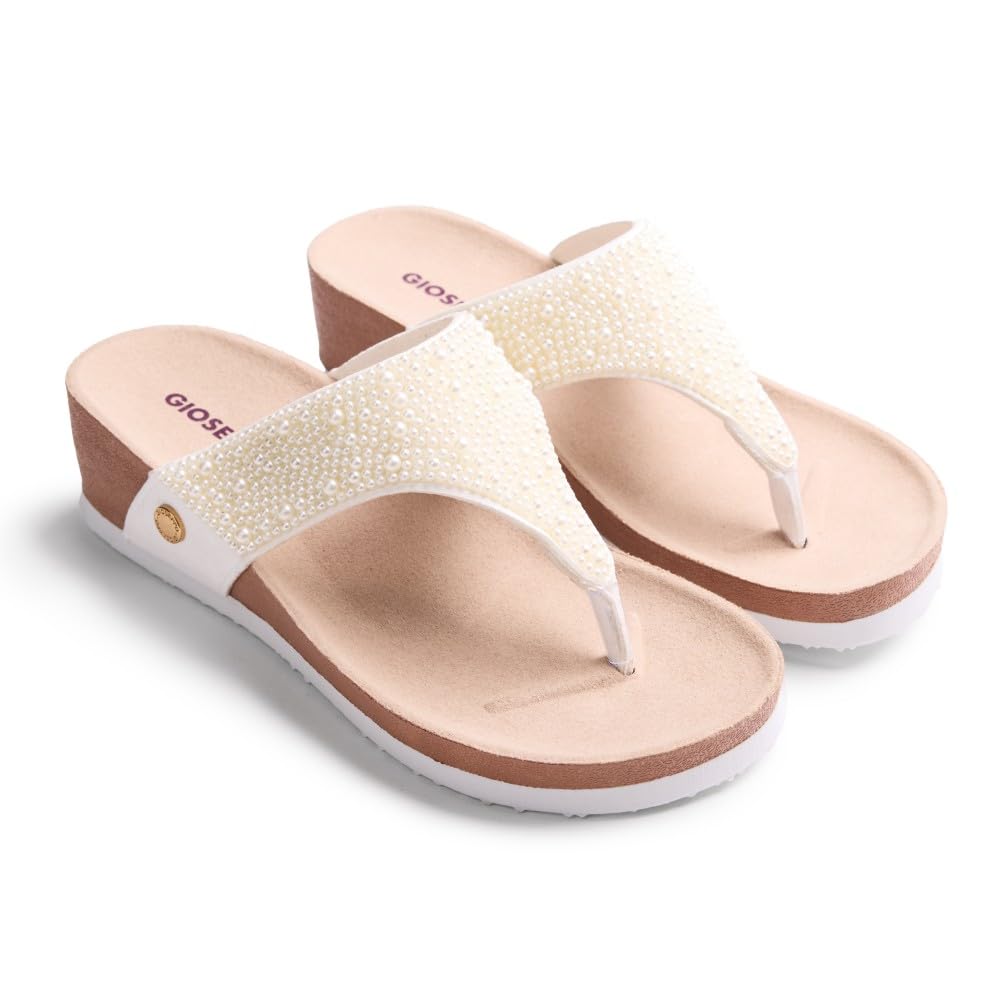 ORRINGTON - Sandalias de Cuña con Abalorios…