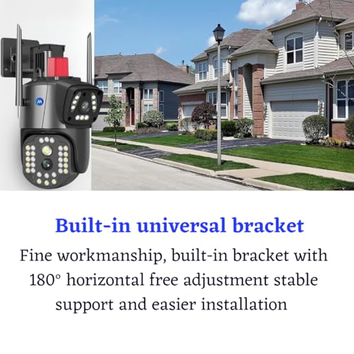Image of Maizic Smarthome SuperCams 6MP HD WiFi Dual Lens & Dual Screen CCTV Camera | 1080p Video Recording, Color Night Vision, Bullet + 360� PTZ Control, IP66 Waterproof Outdoor Security Camera