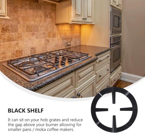 Hsthe Sea Gusseisen-Wok-Ring, schwarzer Moka-Topfhalter runder Gasherd-Brenner-Rost-Ständer für Küche