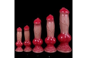 Liquid Silicone Dog Dildos Anal Plug Soft Penis Anal Dilator for Pelvic Floor, Size 1-8