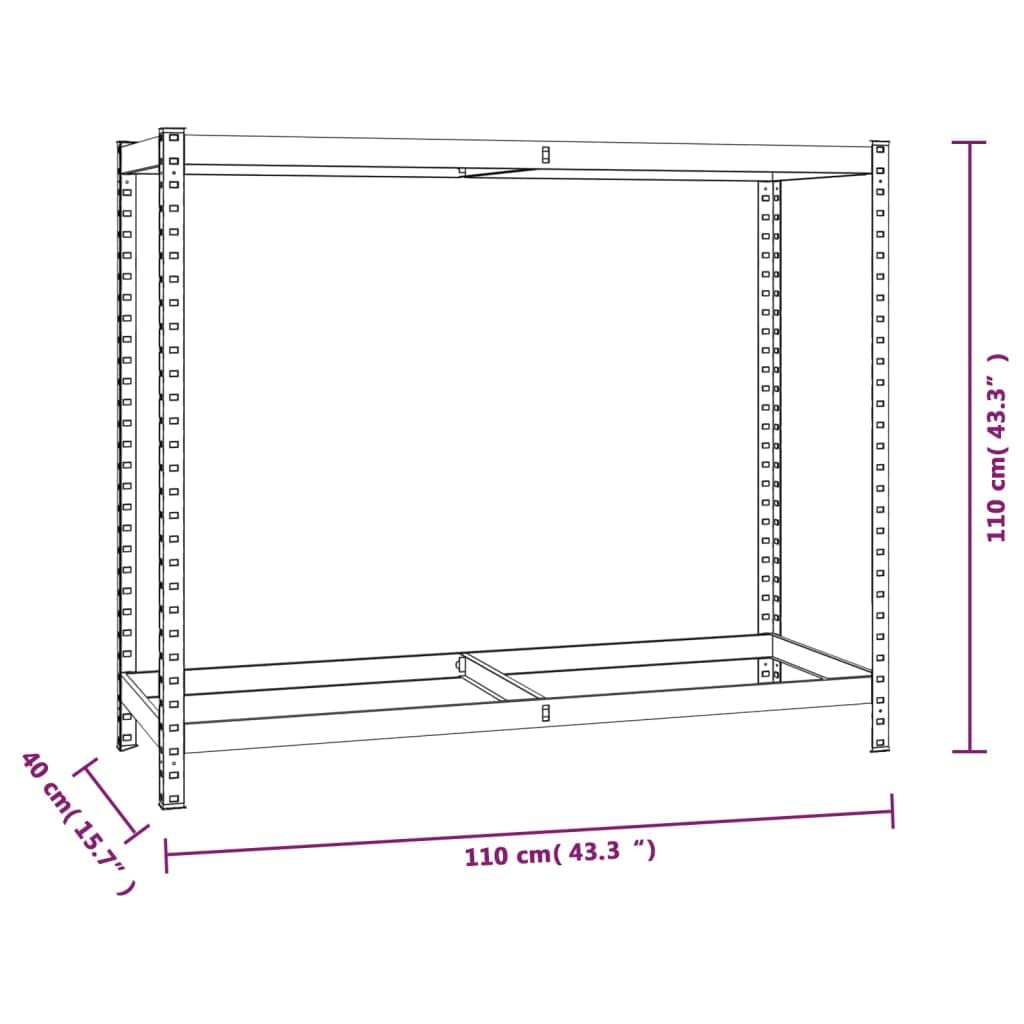 Porte-pneus à 2 Niveaux 3 pcs Argenté 110x40x110 cm Acier,Entreprise & Industrie,Stockage Industriel,Étagères industrielles,19.13 kg-3154230