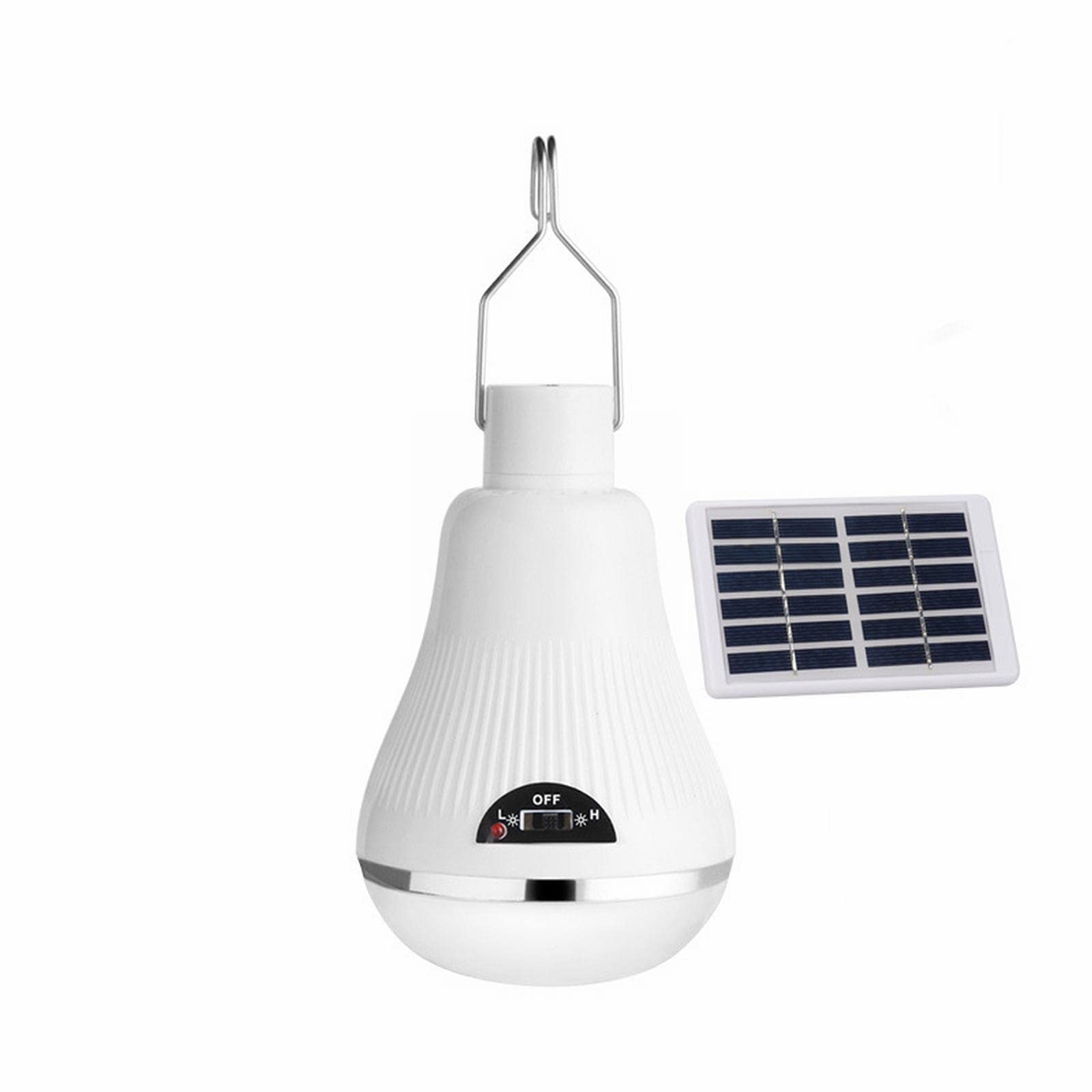 Linterna de Camping Lámpara de Emergencia Solar Impermeable de 20 LED con Brillo Ajustable, Recargable for Senderismo y Pesca