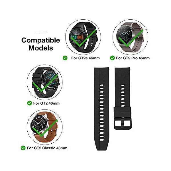 YHC Correas para Huawei Watch GT2/GT2 Classic/GT2 Pro 46mm - Imagen 3