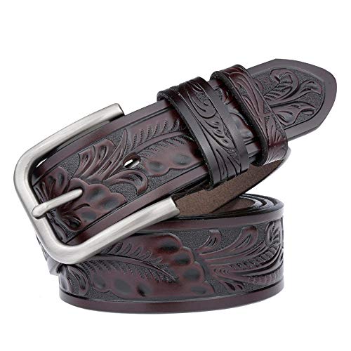 Ceinture d'hommes en cuir avec boucle à ardillon classique pour jeans