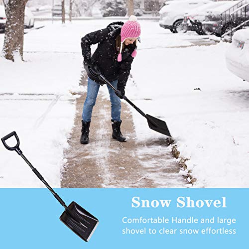 Linkax Snow Shovel Kit, 3-in-1 Snow Shovel with Snow Brush and Ice Scraper, Collapsible Snow Removal Set for Car/Truck/Driveway/Outdoor Emergency - Thumbnail 7