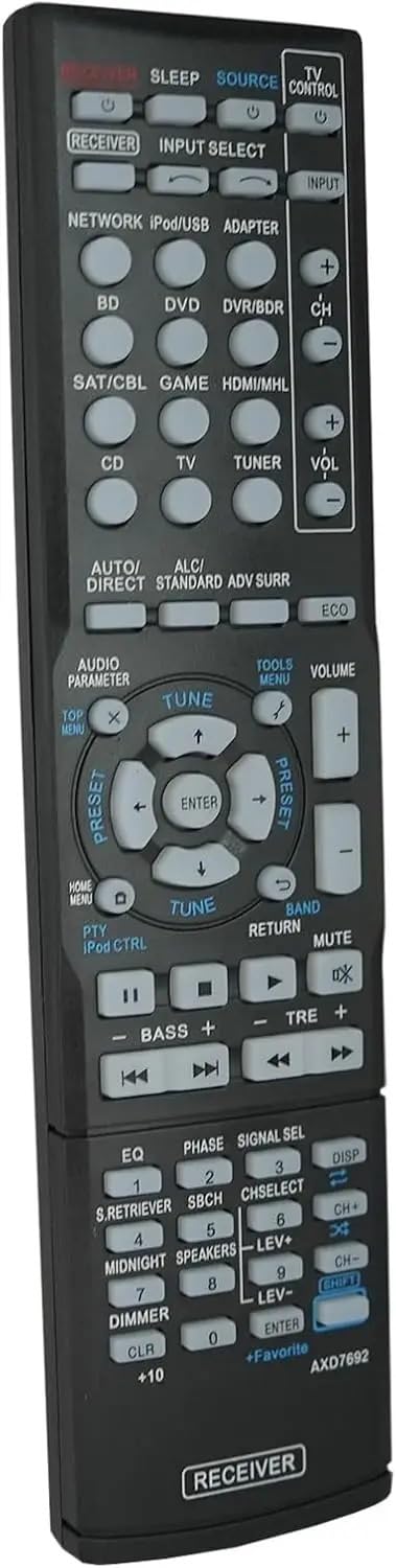 1 szt. Pilot zastępczy pasuje do Pioneer AXD7618 AXD7540 AXD7568 AXD7569 AXD7664 8300766400011IL amplituner AV