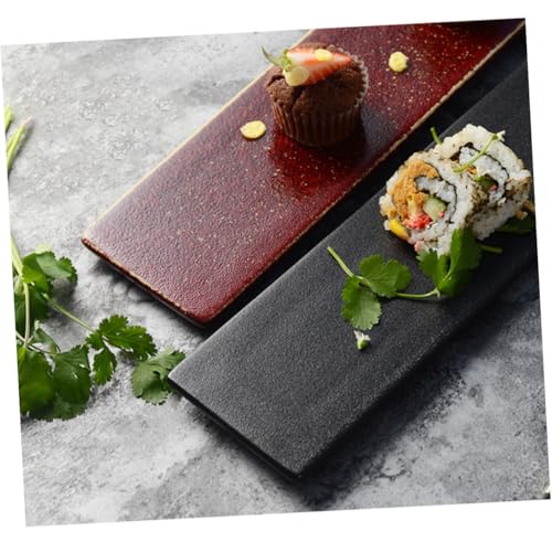 Plato rectangular de cerámica para sushi estilo japonés miniatura 7