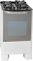 SUGGAR FOGÃO MASTER GRILL BRANCO MESA DE VIDRO 4 BOCAS TRIPLA CHAMA GRILL 110V TREMPE FERRO FUNDIDO ACENDIMENTO SUPERAUTOMÁTICO FGVMTG411BR