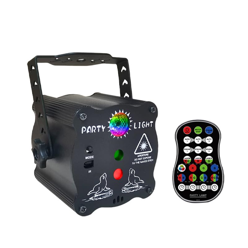 Mini Disco Lights Party Lights, Sound Activated with Remote Control & Timer, 120 Patterns RGB LED Stage Lighting, USB Powered for Home Party Show Wedding Christmas