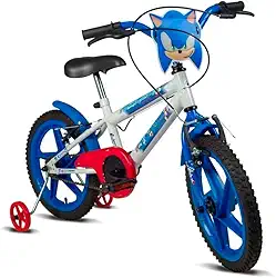 Verden Bicicleta Infantil Sonic Aro 16 com rodinhas de apoio