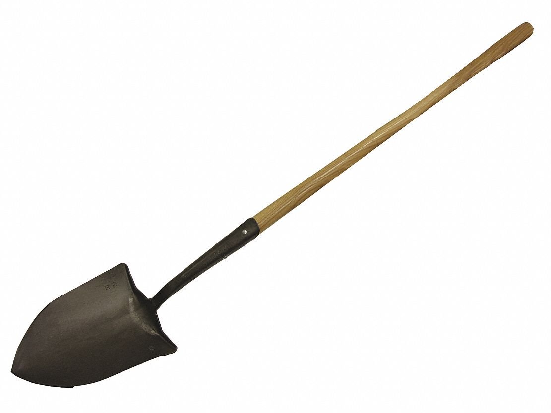 Council Tool Fire Shovel, Straight Handle, 42 in. L