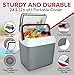 Koolatron Electric Portable Cooler Plug in 12V car Cooler 25 L (26 qt), No Ice Thermo Electric Portable Fridge for Camping, Travel Road Trips Trucking with 12 Volt DC Power Cord, Gray/White.