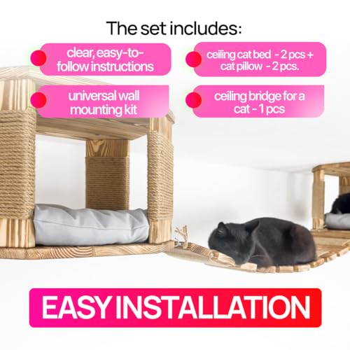 Set de 3 Piezas para Escalar en Pared para Gatos miniatura 2
