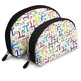 JUKIL Pieces of Pi Women? Travels Travel Cosmetic Bags wasserdichte 2PC Makeup Clutch Pouch Kosmetik- und Körperpflege-Organizer-Tasche Tragbare Reise-Kosmetiktasche Girls