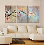 ARTLAND Modern 100% Hand Painted Flower Oil Painting on Canvas 