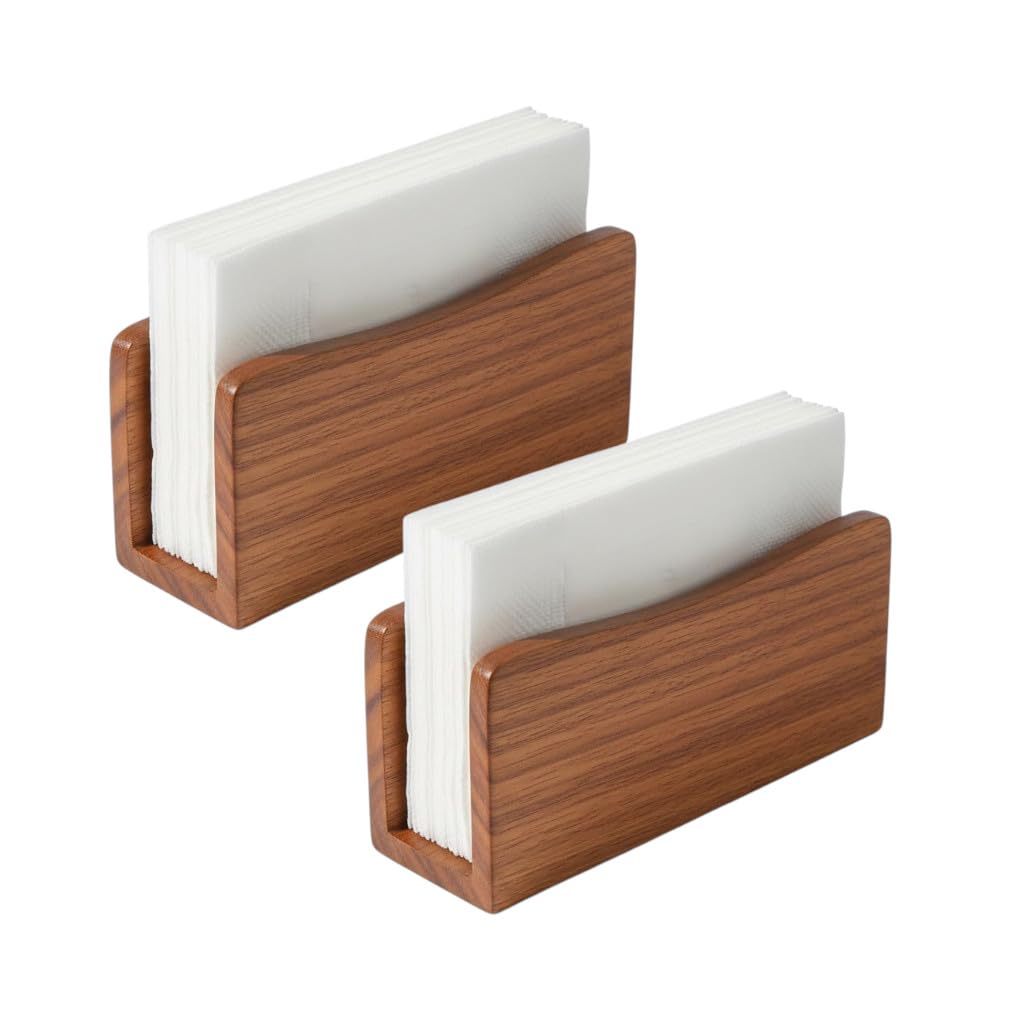 Craft Areana Wooden Tissue Paper Holder for Dining Table | Premium Wooden Napkin Holder Stand for Kitchen, Office & Home Decor Set of 2