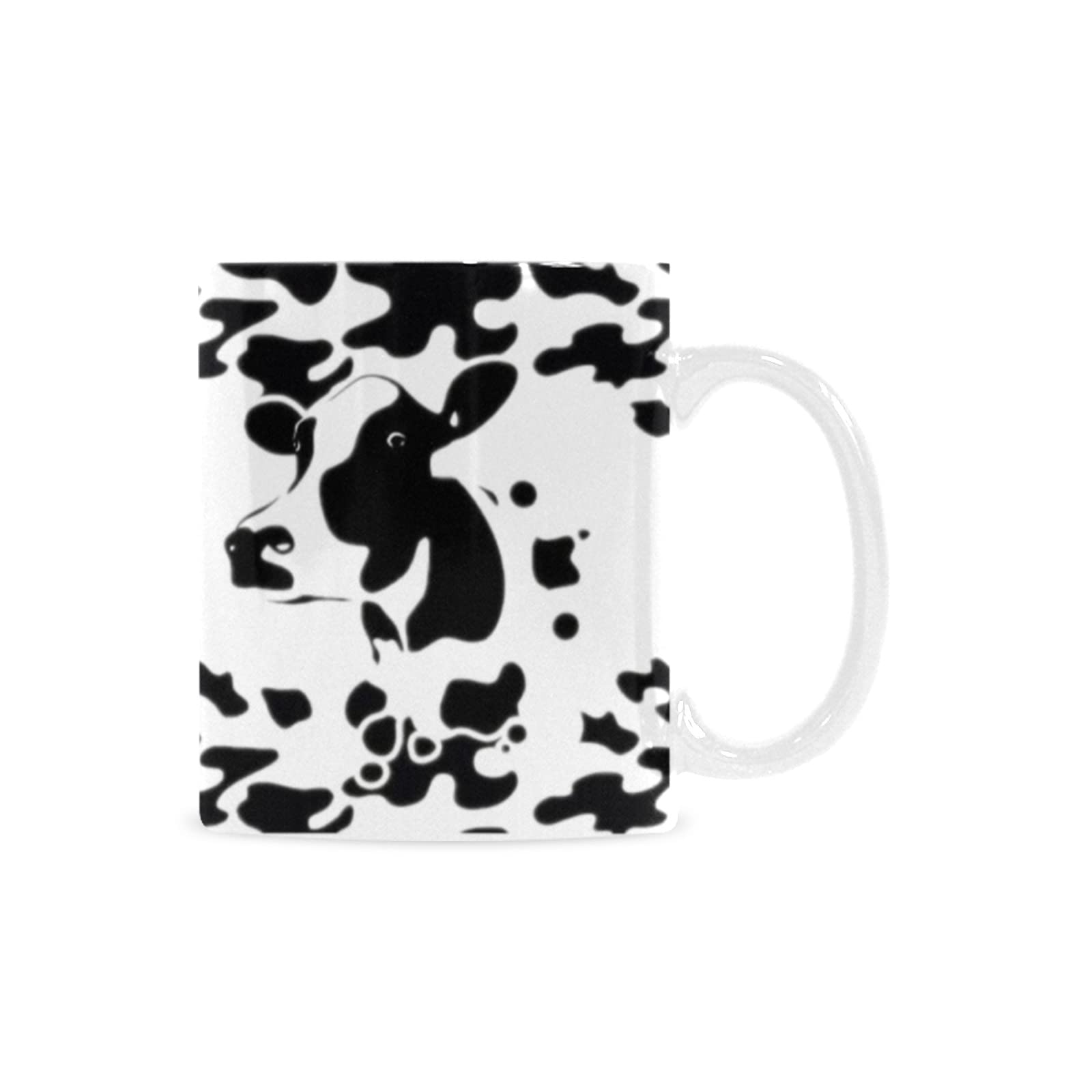 Cow Print-Funny Coffee Mug Ceramic Novelty Coffee Cup, Funny Gifts(White,11Oz)