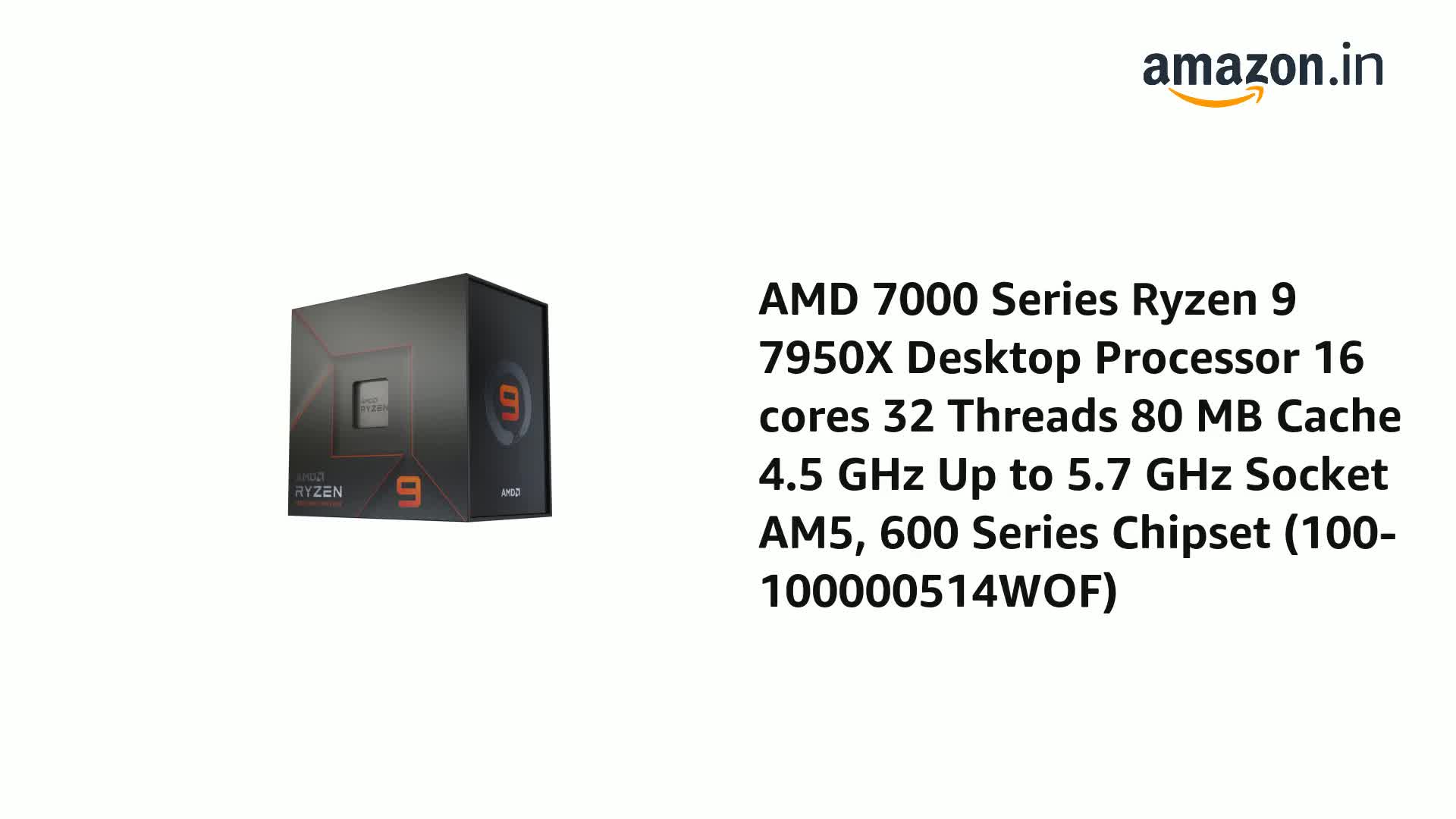 Amazon.in: Buy AMD 7000 Series Ryzen 9 7950X Desktop