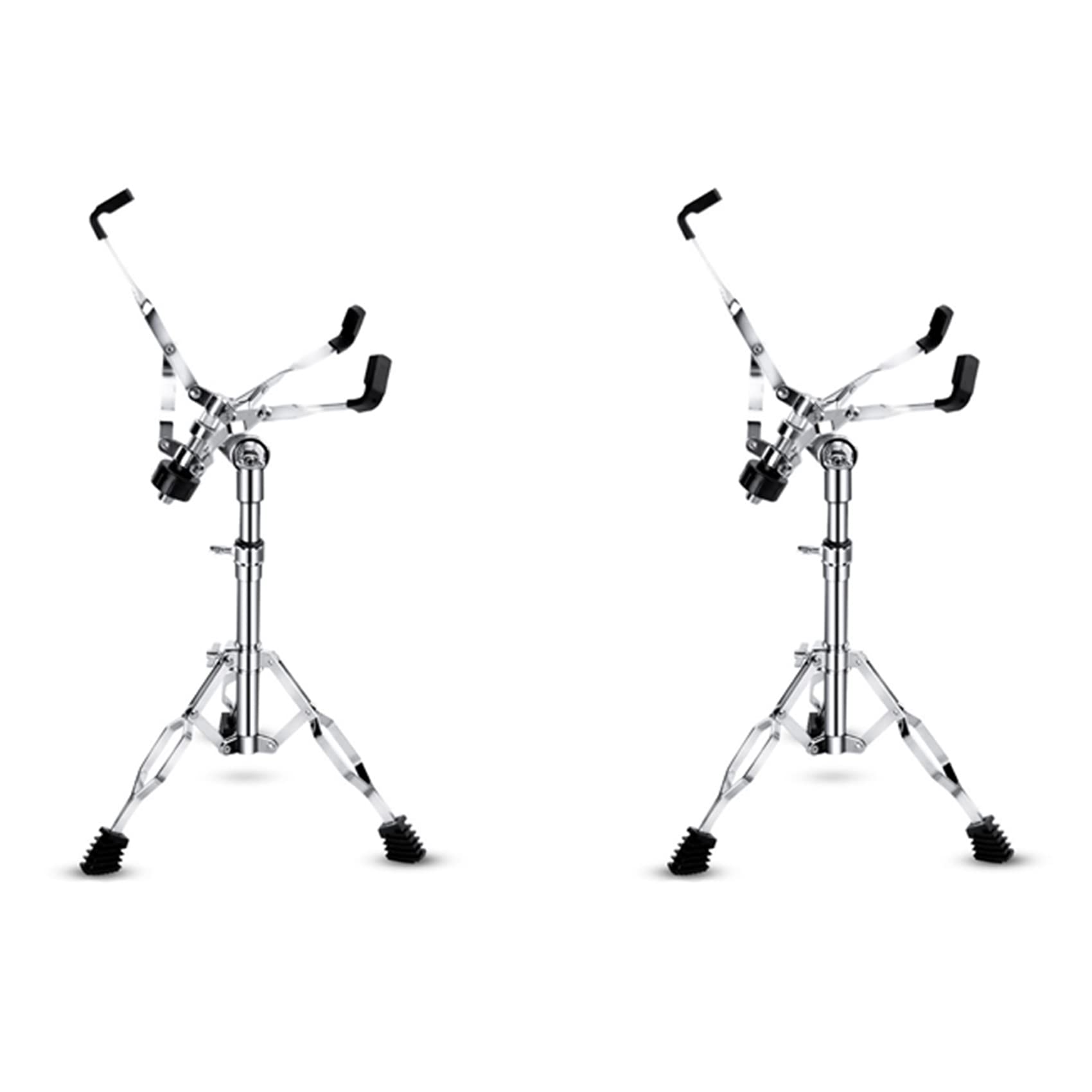 2 soportes de tambor de trampa, soportes de tambor de caja de concierto, soporte ajustable de doble refuerzo para tambores de 8 a 14 pulgadas