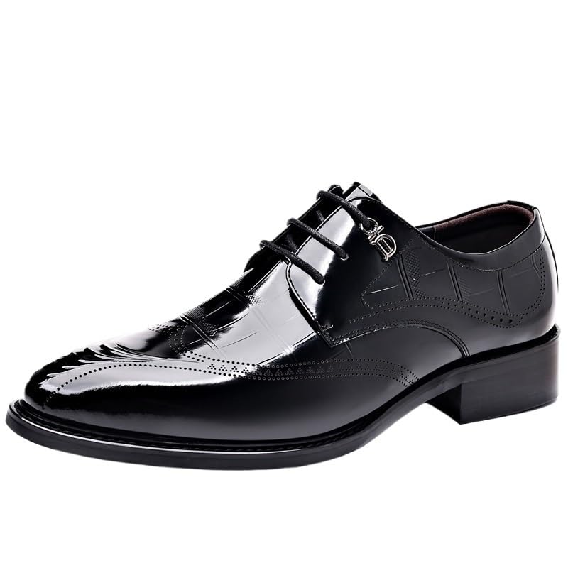 Zapatos Oxford italianos lujo con cordones y cuero...