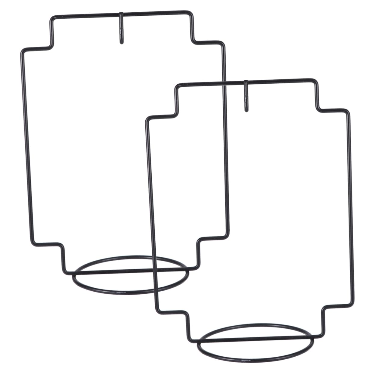 ifundom 2pcs Metal Planter Hanger Plant Holder Hanging Plant Stand Hangers Micro Indoor Hanger Stand Hanging Planter Hooks Plant Hanger Vase Stand Rack Plant Stands Flower Pot Hanger Black