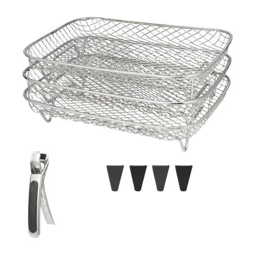 Soporte para freidoras de aire multicapa, soporte para deshidratador de alimentos, soporte para tostadas, accesorios para freidoras de aire, bandeja de deshidratación para freidoras de aire