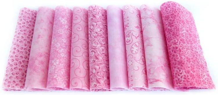 90 Piece It's All Pink Cute pre-Cut Charm Pack 5 Squares 100% Cotton Fabric Quilt Pink Tone on Tone