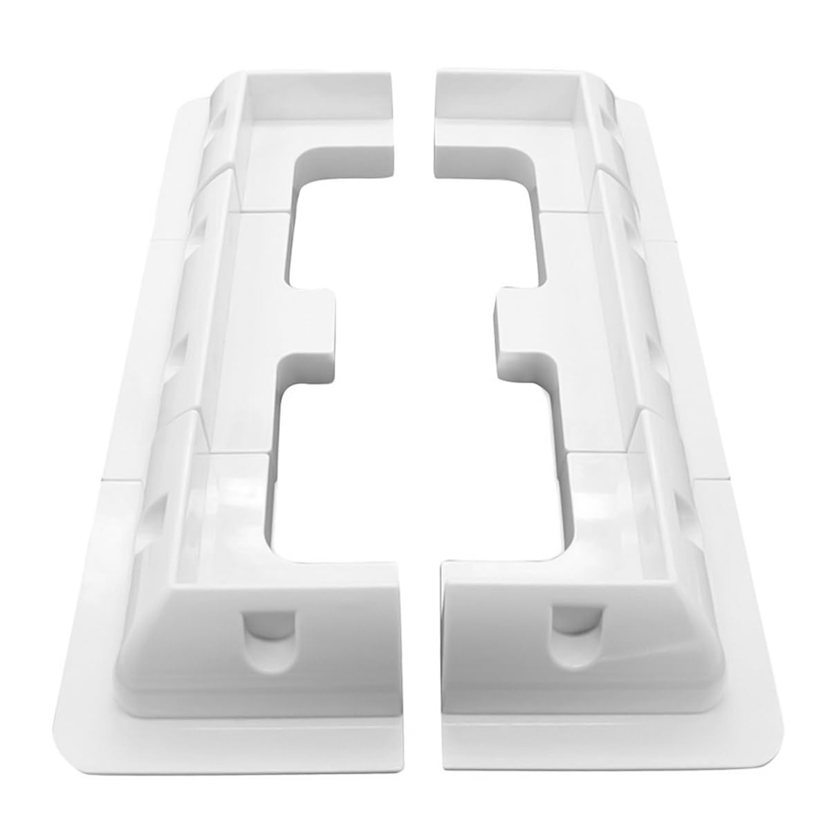 Soporte de montaje para panel solar ABS (7 piezas), sin perforaciones, kit de soporte de esquina para techo de RV, barco, furgoneta, caravana, protección UV, color blanco