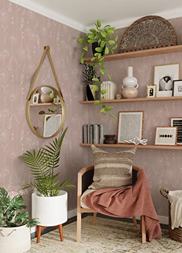 Roommates RMK12688PLW Pink Maisey Peel And Stick Wallpaper thumb #1