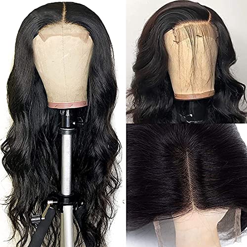 Lace Front Wigs Human Hair Body Wave Wigs Lace Front Wigs Brazilian Human Hair Wigs 4X4 Lace Closure Wigs for Women Lace Front Wigs Natural Color (20 inch, 4x4 body wave wig)