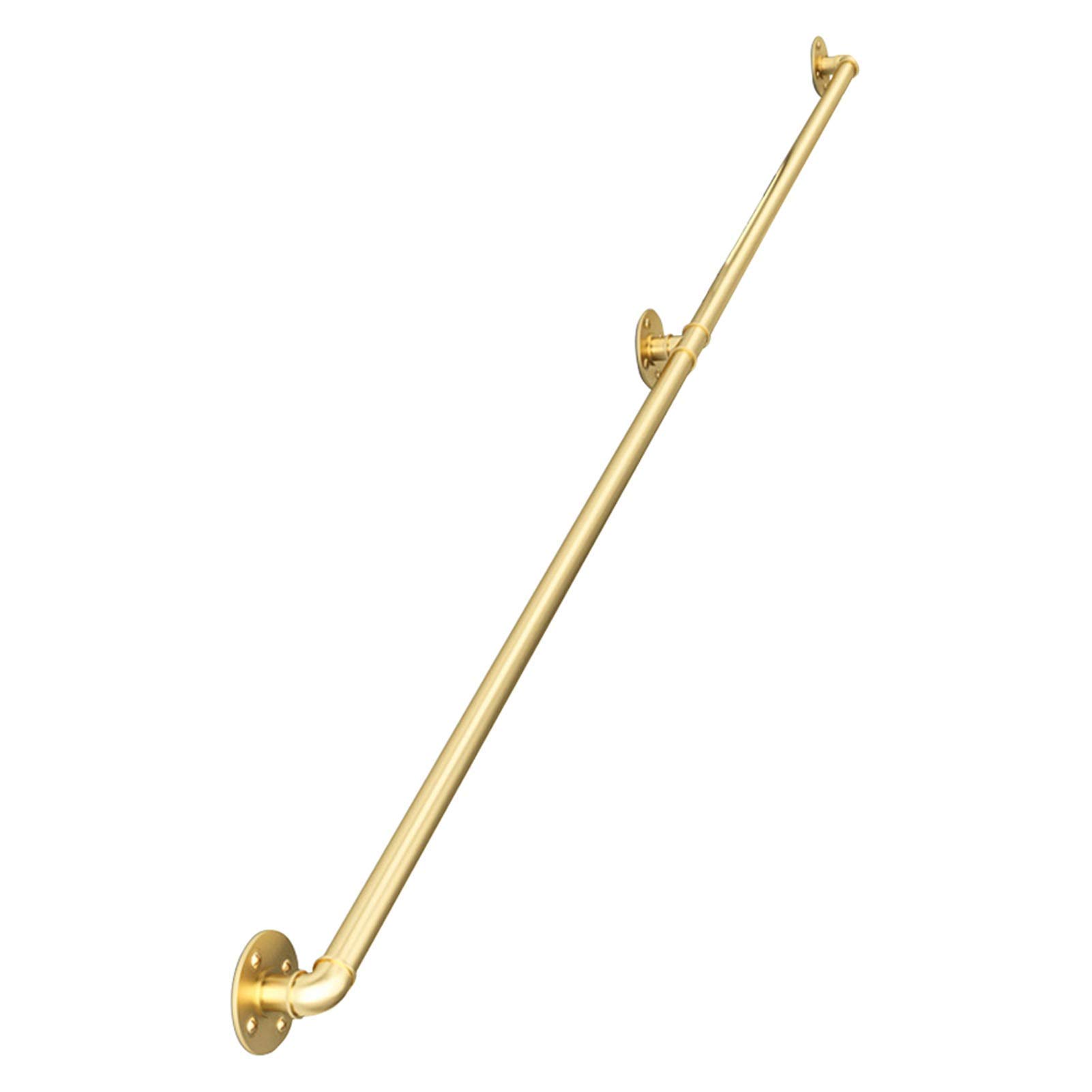 Dragonfy Gold Staircase Handrail Rail Banister Kit,Modern For Stairs Indoor Step Railing Hand Rail Support Kit/Gold/11Ft/330Cm