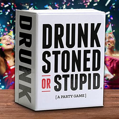 Image of Awestuffs Drunk Stoned OR Stupid Party Card Game, Adult Humor, Paper, Modern Style, for Unisex Adults