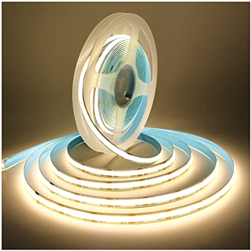 Tesfish Striscia LED, COB Nastri LED DC 12V 5M 320...