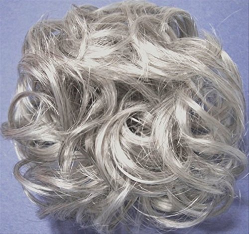 LACEY 3 inch Pony Fastener Hair Scrunchie - 51 Gray with 25% Brown