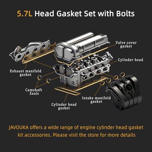 Image of Head Gasket Set with Bolts, 5.7L, for Jeep Commander /Grand Cherokee