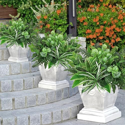 DEMIUKO 18PCS Artificial Plants Outdoor UV Resistant Artificial Greenery Stems Fake Ferns Shrubs Faux Plastic Plants for Planter Garden Patio Porch Window Box Home Decor (Greenery, 18PCS) by DEMIUKO - Image 7
