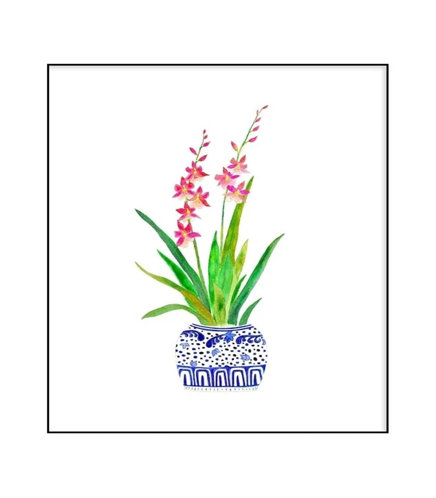 Xenite Z Wall Art Canvas Prints Watercolor Flower Vase Floral Plant Wall Art Canvas Painting Nordic Posters For Living Room Home Decor(,50X70cm)