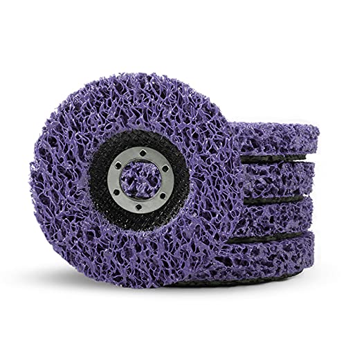 100 x 16mm Reinigungsscheibe CSD Scheibe, 5 Stück Nylonscheiben für Winkelschleifer, zum Reinigen und Entfernen von Lackscheiben, Violett Cover