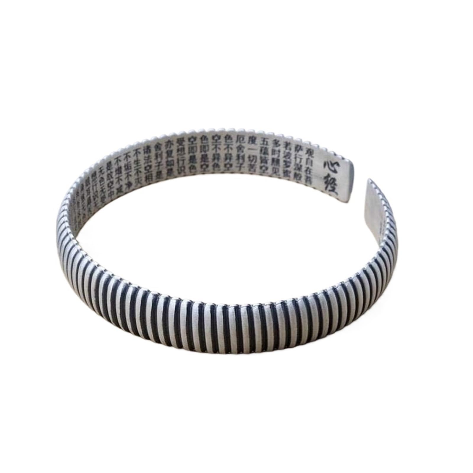 Bracciale in argento, bracciale rigido alla moda, braccialetto in argento massiccio 999 Detti buddisti in argento Bracciale gioielli Vecchio braccialetto in argento vintage I braccialetti fatti a mano