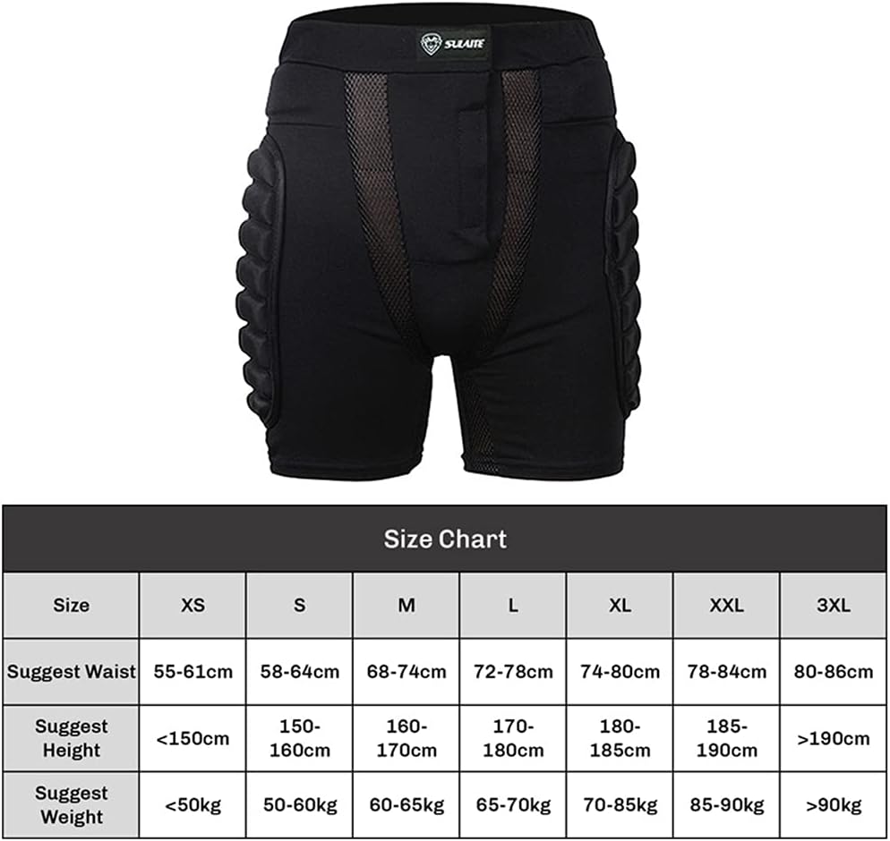 doorslay Hip Butt Protection Padded Shorts Armor Hip Protection Shorts Pad for Snowboarding Skating Skiing Riding : Sports & Outdoors