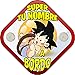 Placa bebé a bordo parodia super guerrero a bordo personalizable con nombre
