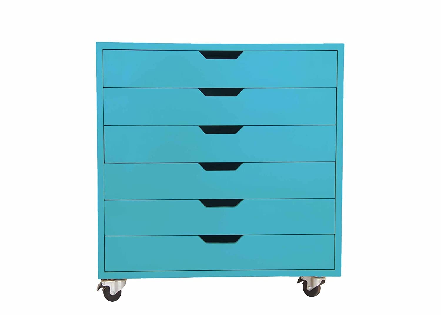 APRODZ Solid Wood Bhesar Drawer Unit on Castors Big Boy for Home | Blue-image-30
