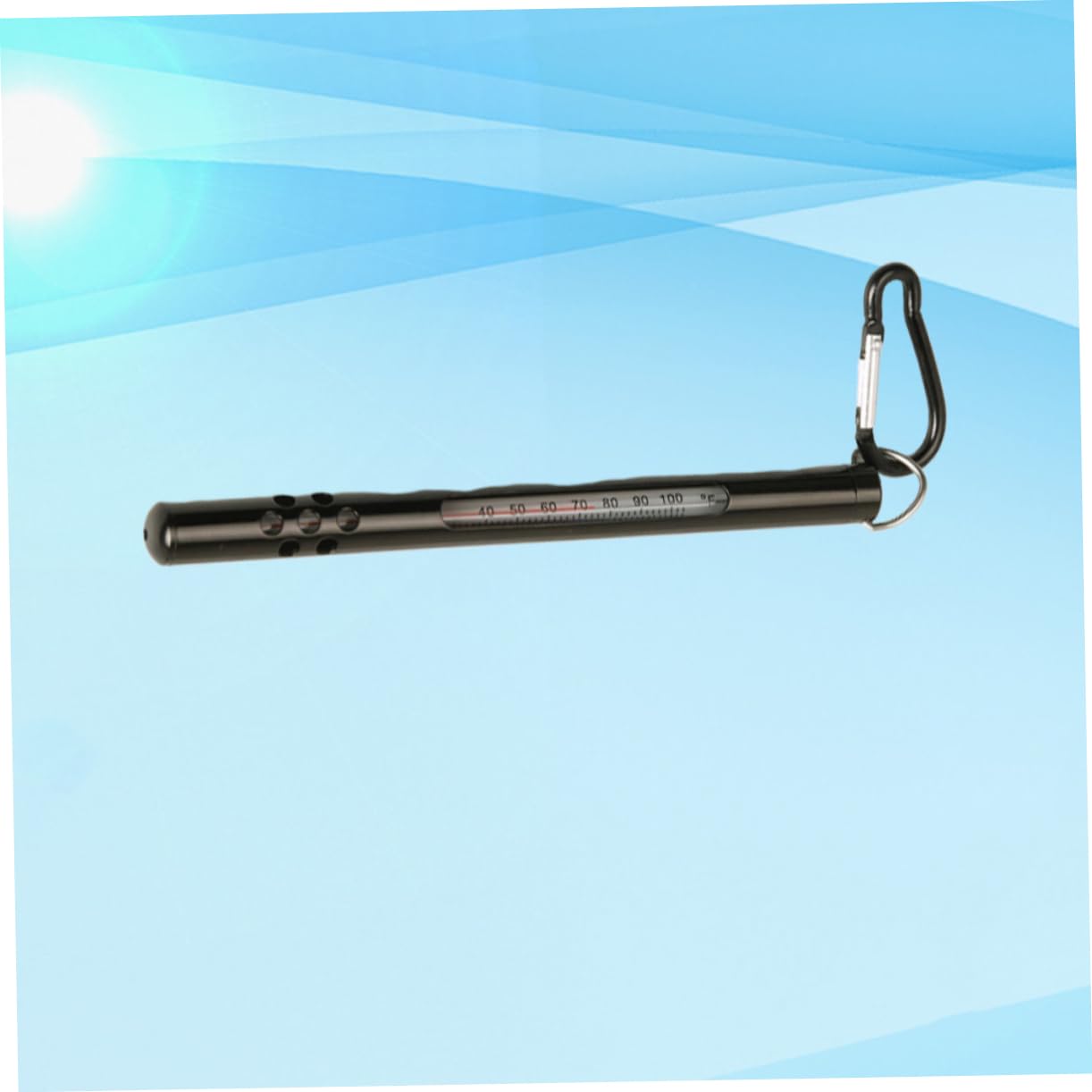 HAPINARY Fishing Thermometer Compact and Portable Fahrenheit Celsius Water Thermometer for Fly Fishing Metal Case and Lanyard