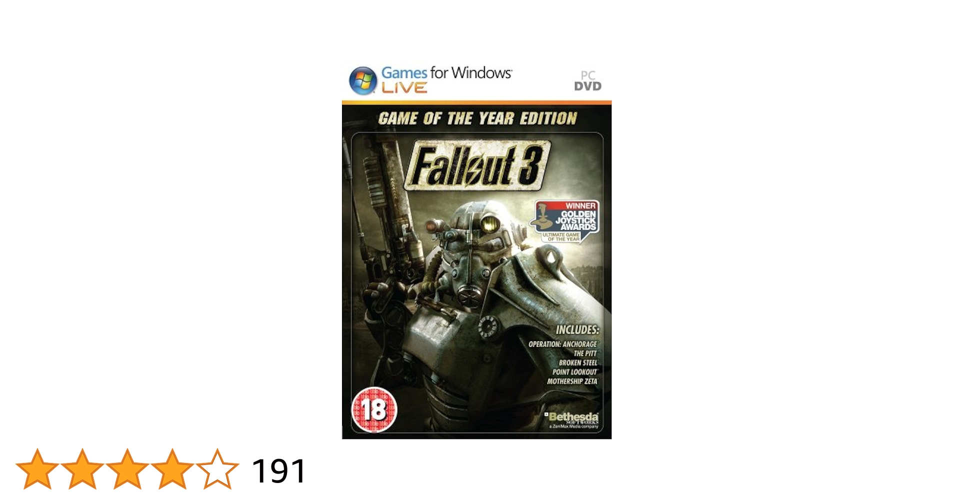 フォールアウト3／ゲーム オブ ザ イヤー エディション Amazon.com: Fallout 3: Game of The Year Edition [UK Version