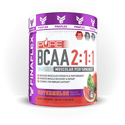 Pure BCAA 2:1:1 Ultimate Muscular Performance, Increase Muscular Strength and Performance, Promotes Muscle Recovery and Repair, Supports Lean Muscle Mass (231 Grams, Watermelon)